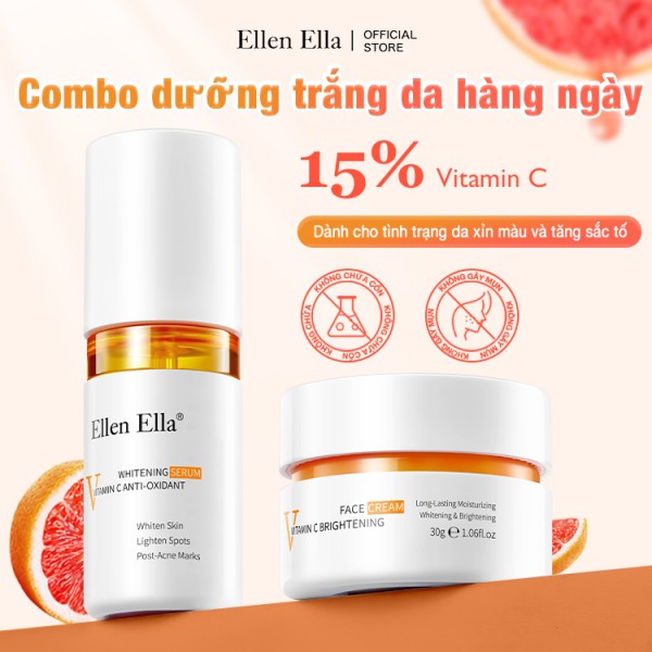 Combo dưỡng trắng da hàng ngày ELLEN ELL..