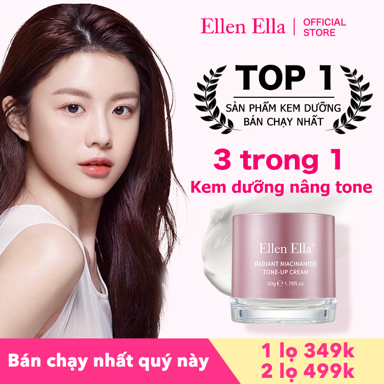 Bán chạy nhất quý này-100% Legit-ELLEN ELLA Kem nâng tông da 3 trong 1-kem làm trắng, chống nắng và kem BB-Sử dụng an tâm cho da nhạy cảm-Được các thẩm mỹ viện Hàn Quốc khuyên dùng, Kem nâng tông da thủy tinh-SPF25+