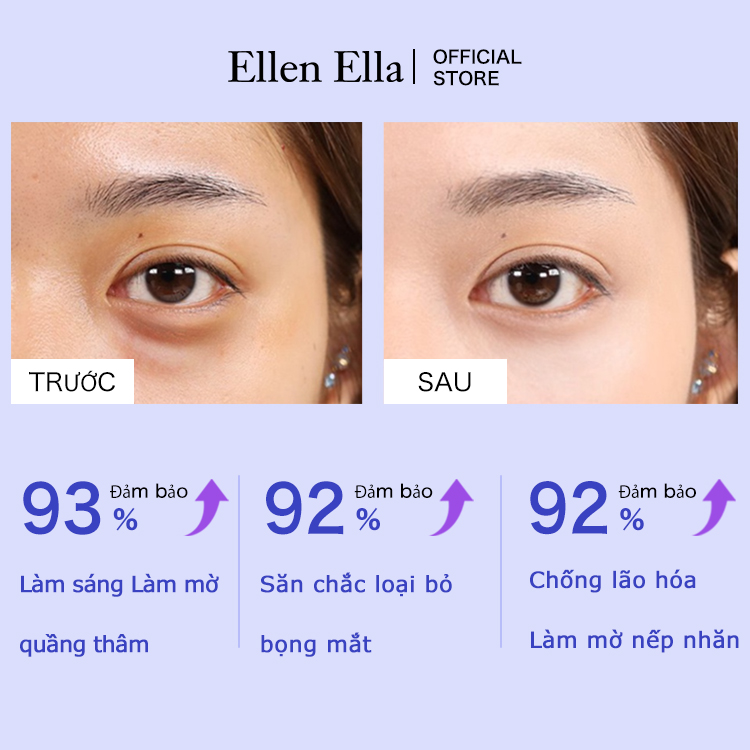 Mua 1 Tặng 1 - Kem mắt ELLEN ELLA Gold Iron Silver - Xóa quầng thâm, bọng mắt và nếp nhăn trong vòng 7 ngày