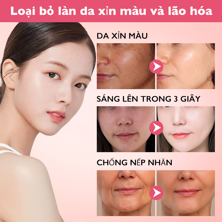 Bán chạy nhất quý này - Ellen Ella Trắng da & Chống lão hóa 3 trong 1 - Xóa tan làn da tối màu và lão hóa - Sử dụng an tâm cho da nhạy cảm - Serum Niacinamide & Retinol & Kem Tone Up - Làm sáng vết thâm, chống nếp nhăn, làm trắng tức thì.