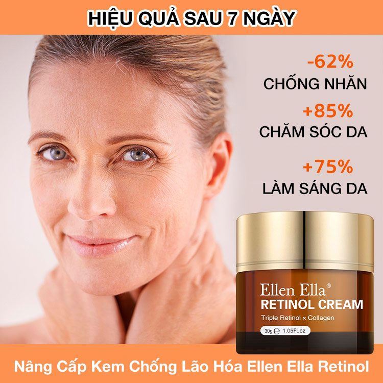 Buy 1 get 3 free - Upgrade Ellen Ella Retinol Face Cream - Effect increased by 50% - Help reveal smoother, firmer-looking skin with this gentle retinol treatment